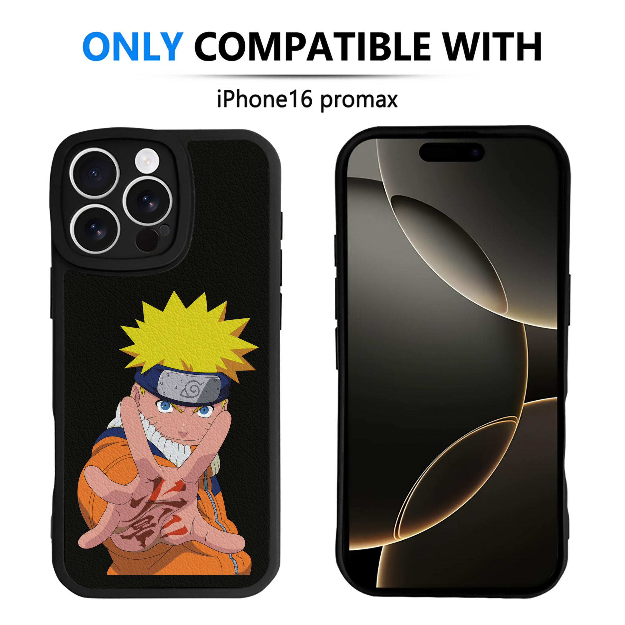 （画像用） NARUTO -ナルト- うずまき ナルト Uzumaki Naruto 【iPhone 16シリーズ対応】シリコンスマホケース（レザー調） 材質：シリコン